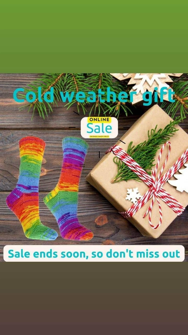 Hand knitted wool socks