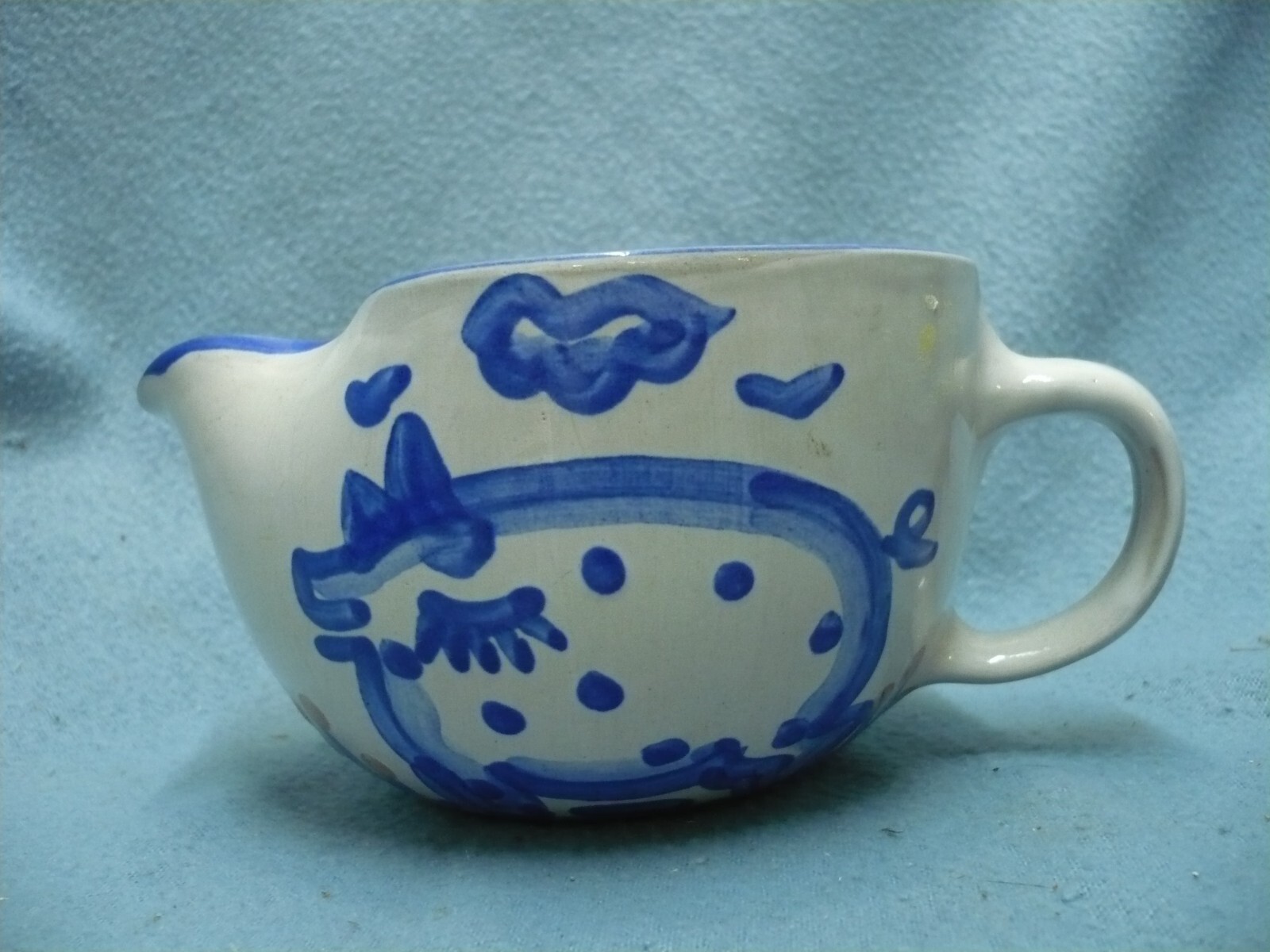 M.A HADLEY SIGNED VINTAGE COUNTRY SCENE PIG GRAVY BOAT POURER THE END