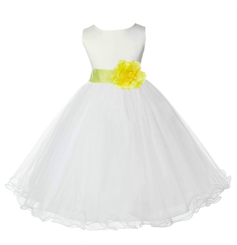 Flower Girl Dress Birthday Wedding Bridesmaid Formal Pageant Recital Graduation - Picture 25 of 45