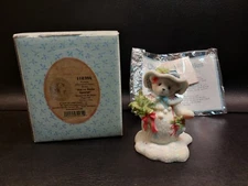 2004 Cherished Teddies 118394 Yvonne Snowbear w/ Holly Bear Figurine