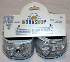 NWT BUILD-A-BEAR WORKSHOP 020389 SILVER PRINCESS HEELS FITS MOST 14-18” BEARS