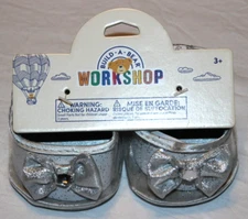 NWT BUILD-A-BEAR WORKSHOP 020389 SILVER PRINCESS HEELS FITS MOST 14-18” BEARS