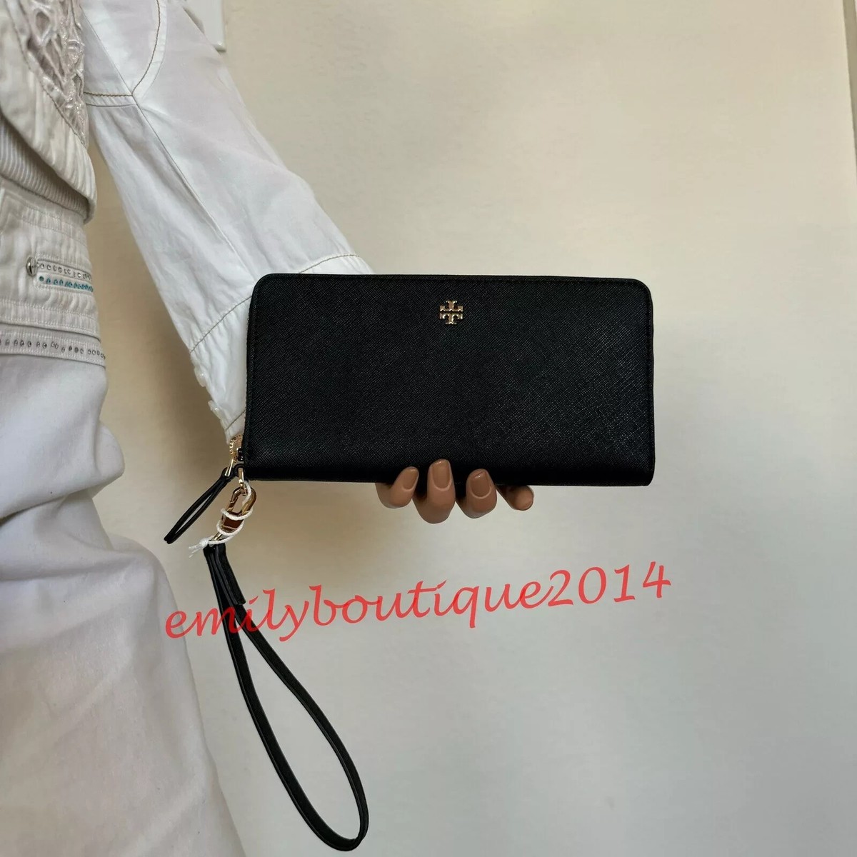 NWT Tory Burch 136110 Emerson Wristlet Zip Continental Wallet