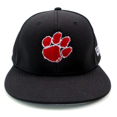 Clemson Tigers The Game Gemetek Black Red Paw Stretch Fit Hat Size L
