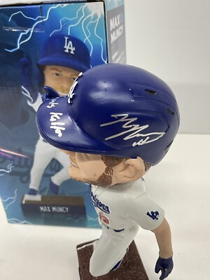 MAX MUNCY 2020 WS CHAMP SIGNED DODGERS 2023 SGA BOBBLEHEAD PSA