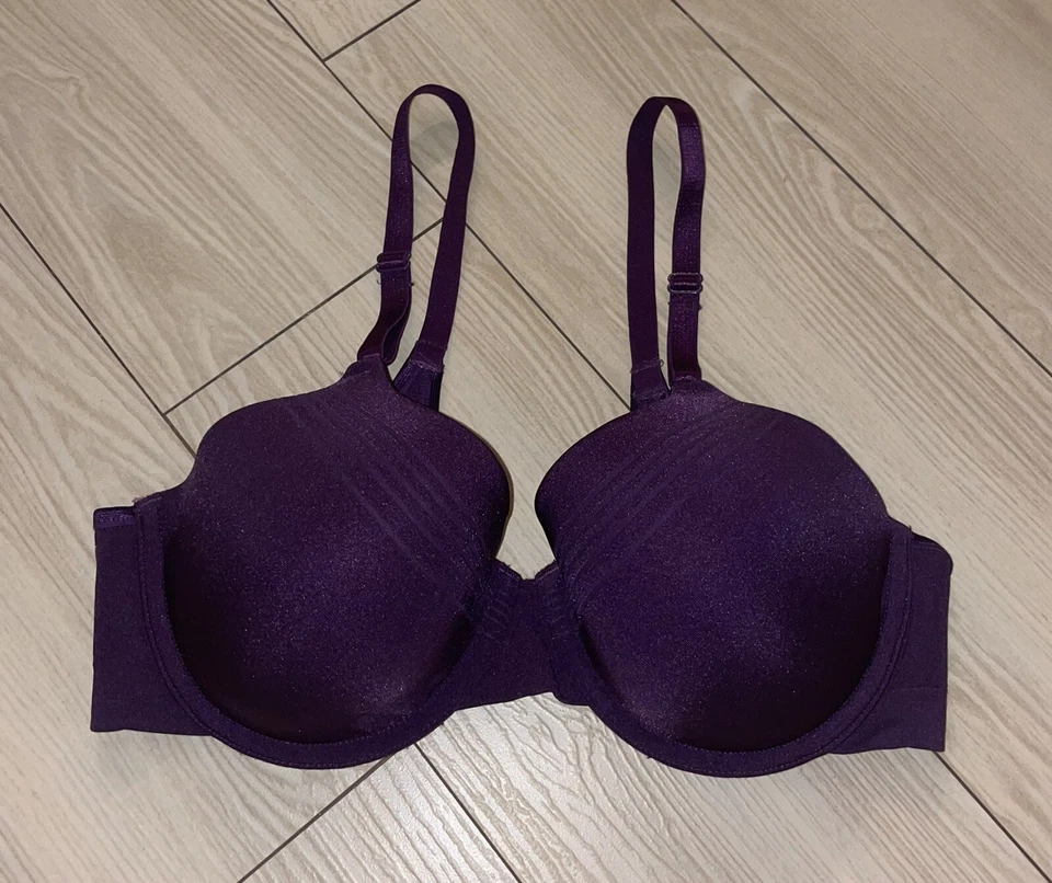 Sujetador contorno sin costuras Warners RB2501A sin pellizcos sin problemas UW 36B púrpura Foto 2 de 4