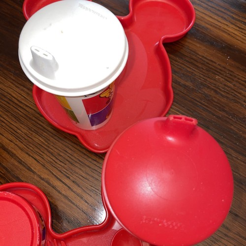 Tupperware Mickey Mouse Meal set No Bowl - Picture 4 of 7