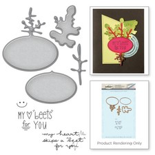 Spellbinders Cling Stamp and Die Set by Debi Adams, Beets Me, SDS-049, Retired
