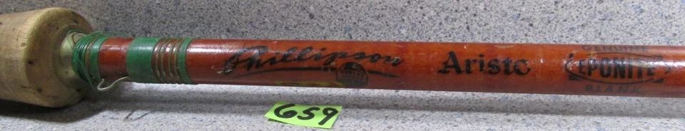 Varilla de mosca vintage Phillipson Eponite ARISTO modelo A86DFS 4 y 1/2 OZ HGH 3 piezas 8'6" Foto 4 de 4