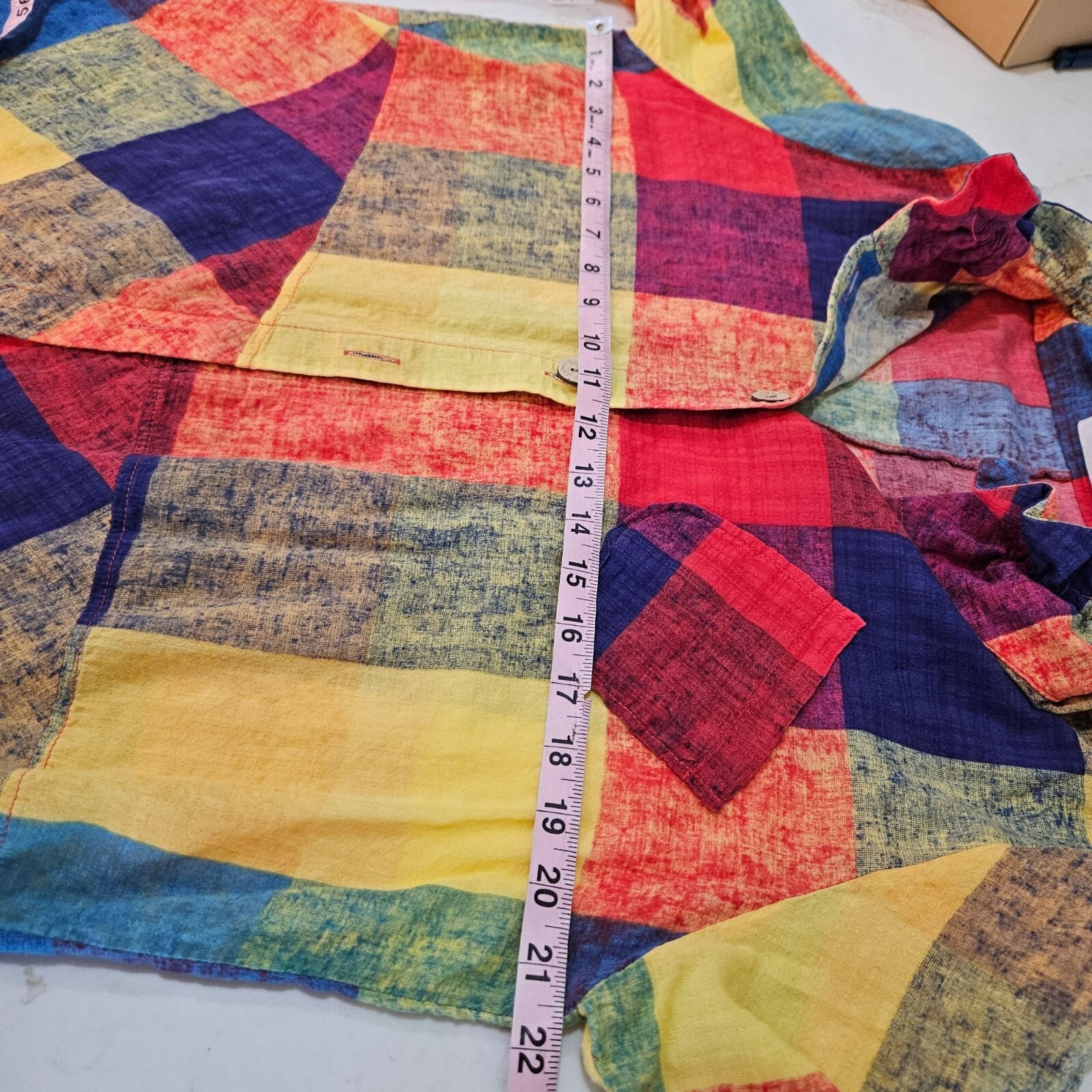 TERRA SJ Apparel Patchwork Multicolor Button Shir… - image 13