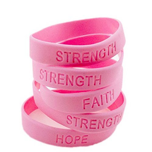 Breast Cancer Awareness Bracelets Rubber Bands Solid Pink Camo Survivor