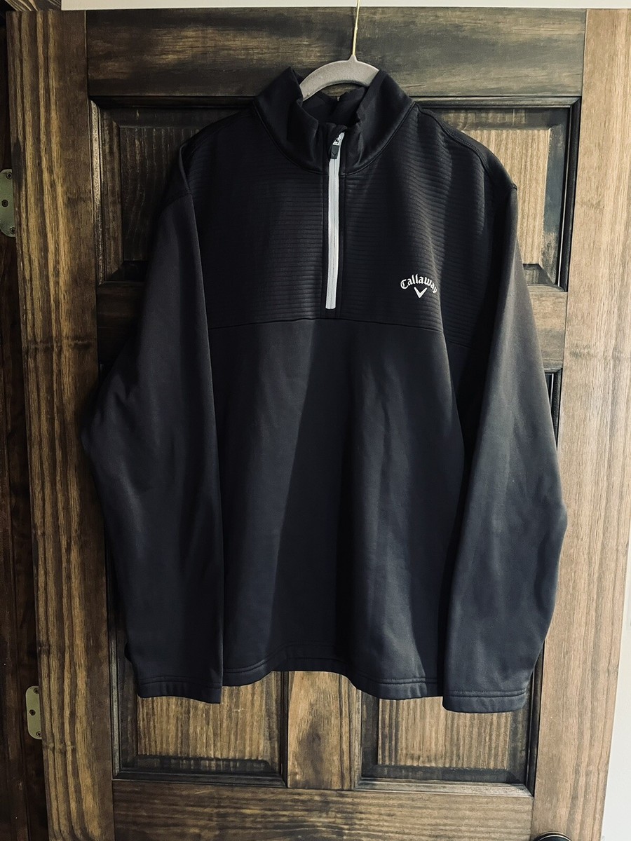 Men's Callaway Golf Pullover 1/4 Zip BLACK MSRP: $80 NWOT Z