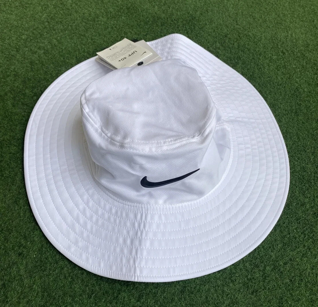 Nike Adult Size Medium/Large Gulf Bucket Hat Cap White /Black Dri-Fit  DH1910-100