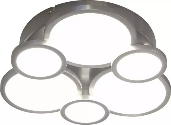 Nino Leuchten Deckenleuchte Neo modern Silber rund 6 flammig LED dimmbar