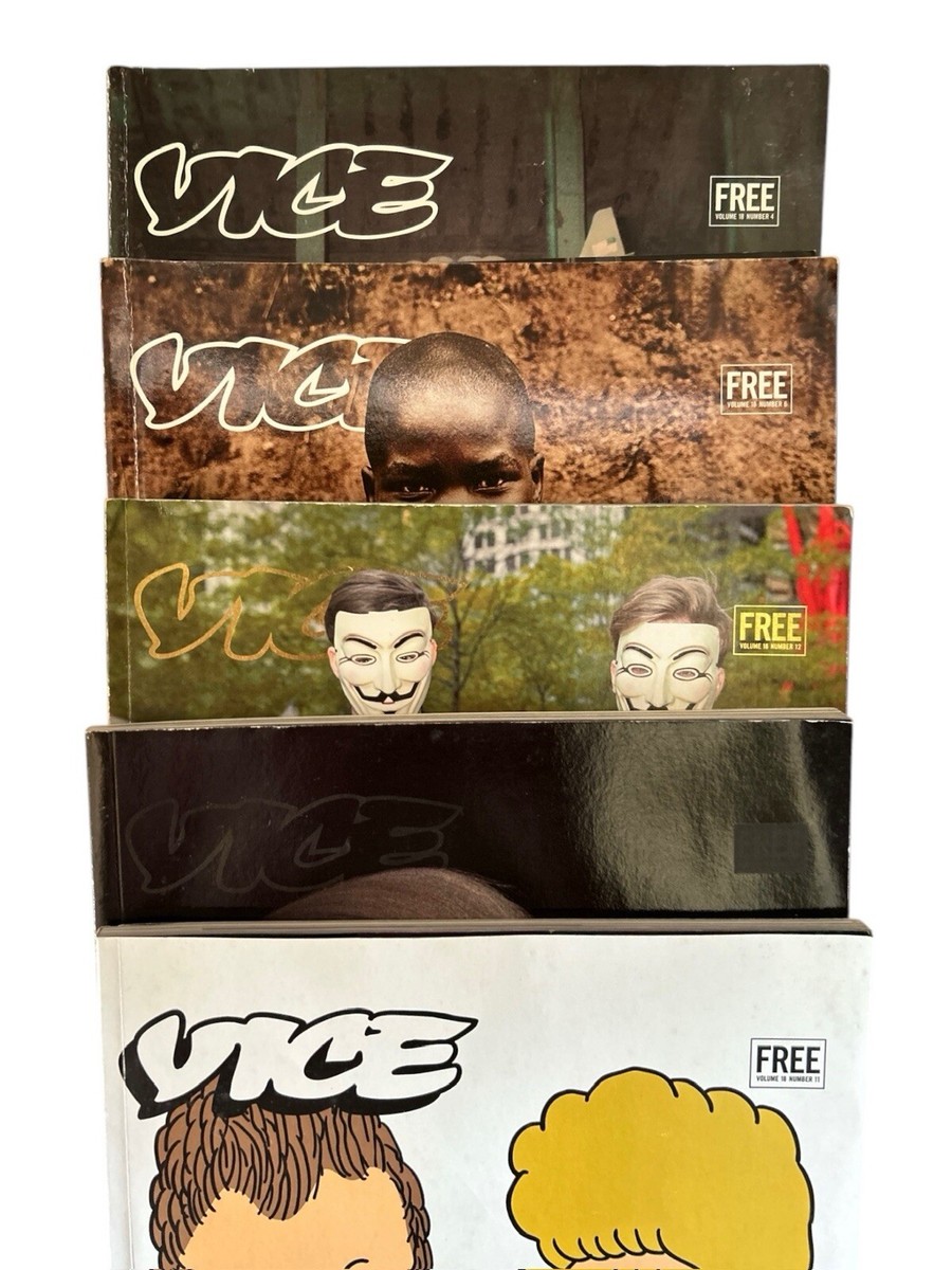 lot of 5 issues of vice magazine 2011 volume 18 #4, #6, #10