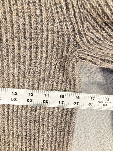 ROWM Pullover Herren Small Schwarz Beige Wollmischung Langarm Pulli Rundhals - Bild 8 von 11