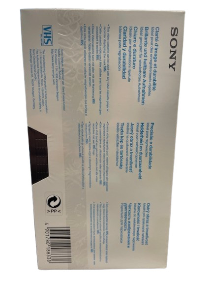 Pack of 10 - NEW Sony VHS Cassettes E-180CDG Clarity & Durability 180 3 Hours