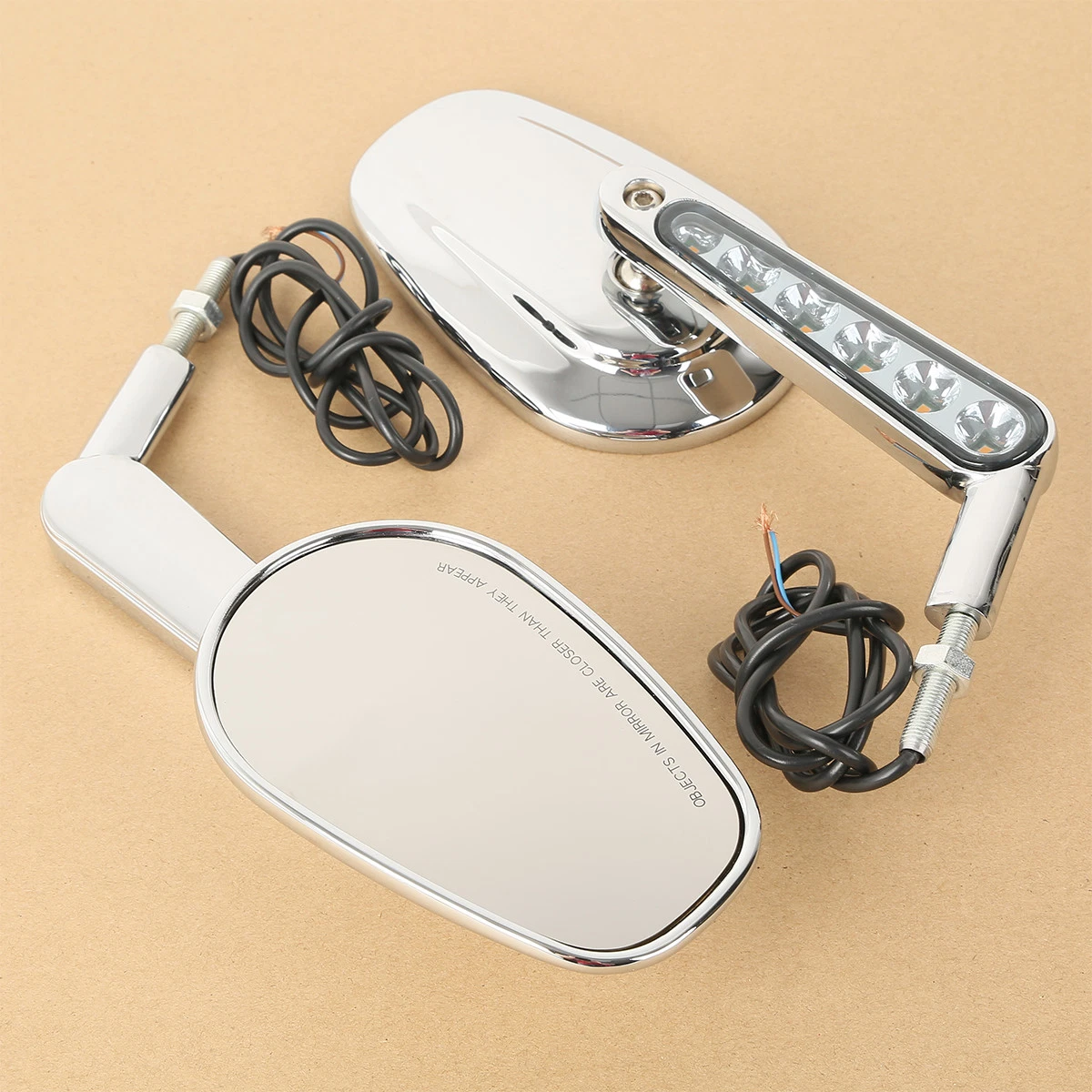 Chrome Motorcycle LED Turn Signal Rear View Mirrors Fit For Harley VRSCF
Opens in a new window or ta