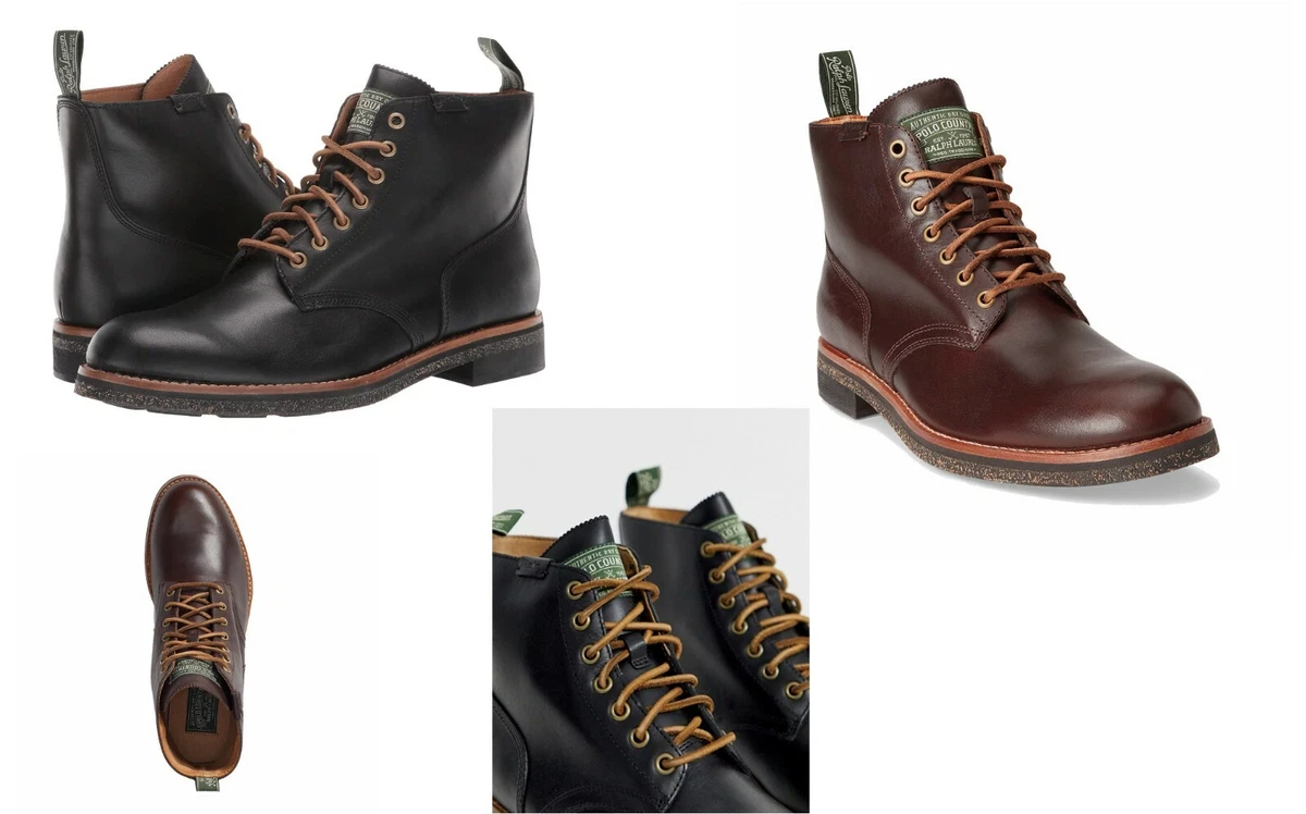 polo ralph lauren leather army boots