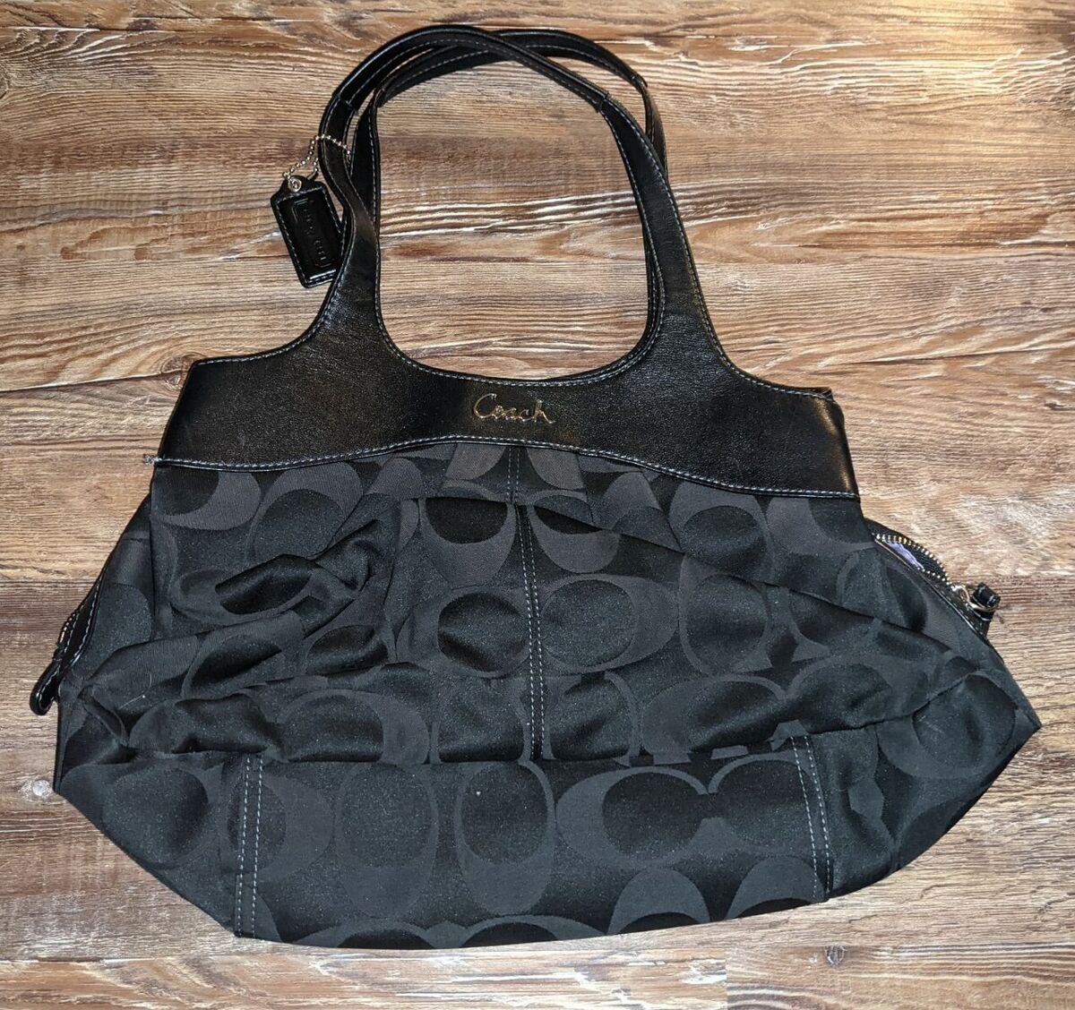 Coach Lexi L1020 F16314 black signature sateen jacquard Coach Lexi L1020 F16314 black signature sateen jacquard
