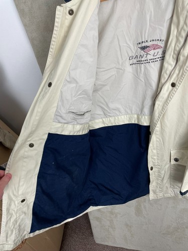 Men's Rare Gant USA Sailing Parka Jacket Size XL Extra Large Triple Jacket - Picture 4 of 11
