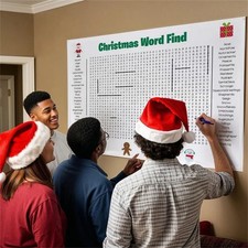 Christmas Word Puzzle Poster Holiday Activity Poster Christmas Game Wordfind