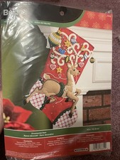 Bucilla ORNAMENTAL Reindeer Felt Christmas Stocking Kit 86652