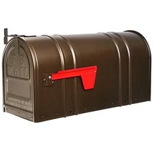 Mailbox Post Mount Bronze Heavy-Duty Steel Large Metal Antique Classic Style