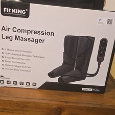 Fit King Air Compression Leg Massager FT-009A Black 2 Modes 3 Intensities