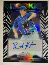 2019 Panini Prizm - Rookie Autographs Brad Keller #RA-BK Zebra Prizm /99 (AU)