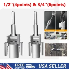 2Pcs 1/2'' 3/4'' Water Pipe Threading Tool Integrated Internal & External Pipe