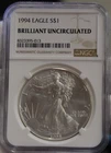 1994 US Silver Eagle $1 NGC Brilliant Uncirculated