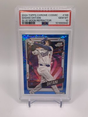 Shohei Ohtani 2024 Topps Cosmic Chrome #196 BLUE MOON REFRACTOR /99 - PSA 10 💎