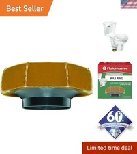 7513 Extra Thick Wax Toilet Bowl Gasket with Flange Fits 3'' 4'' Waste Lines