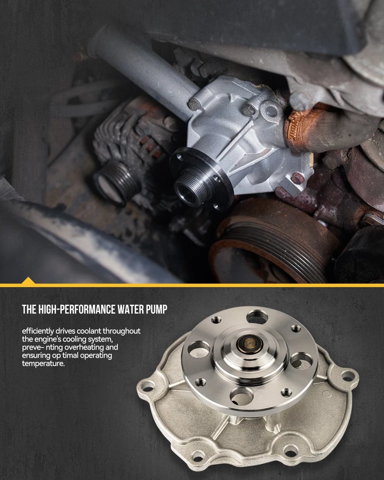Water Pump For Hummer H3T 2009-2010 V8 5.3L Isuzu NPR-HD 2019-2020 6.0L AW6009 - Image 3 of 4