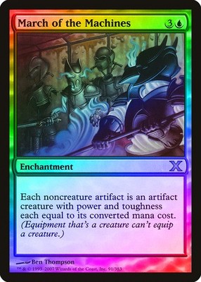 March of the Machines FOIL 10th Edition HEAVILY PLD Blue Rare MTG CARD ABUGames