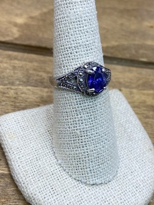 Vintage Michael Anthony Amethyst & Markasit Sterlingsilber Ring Gr. 7,5