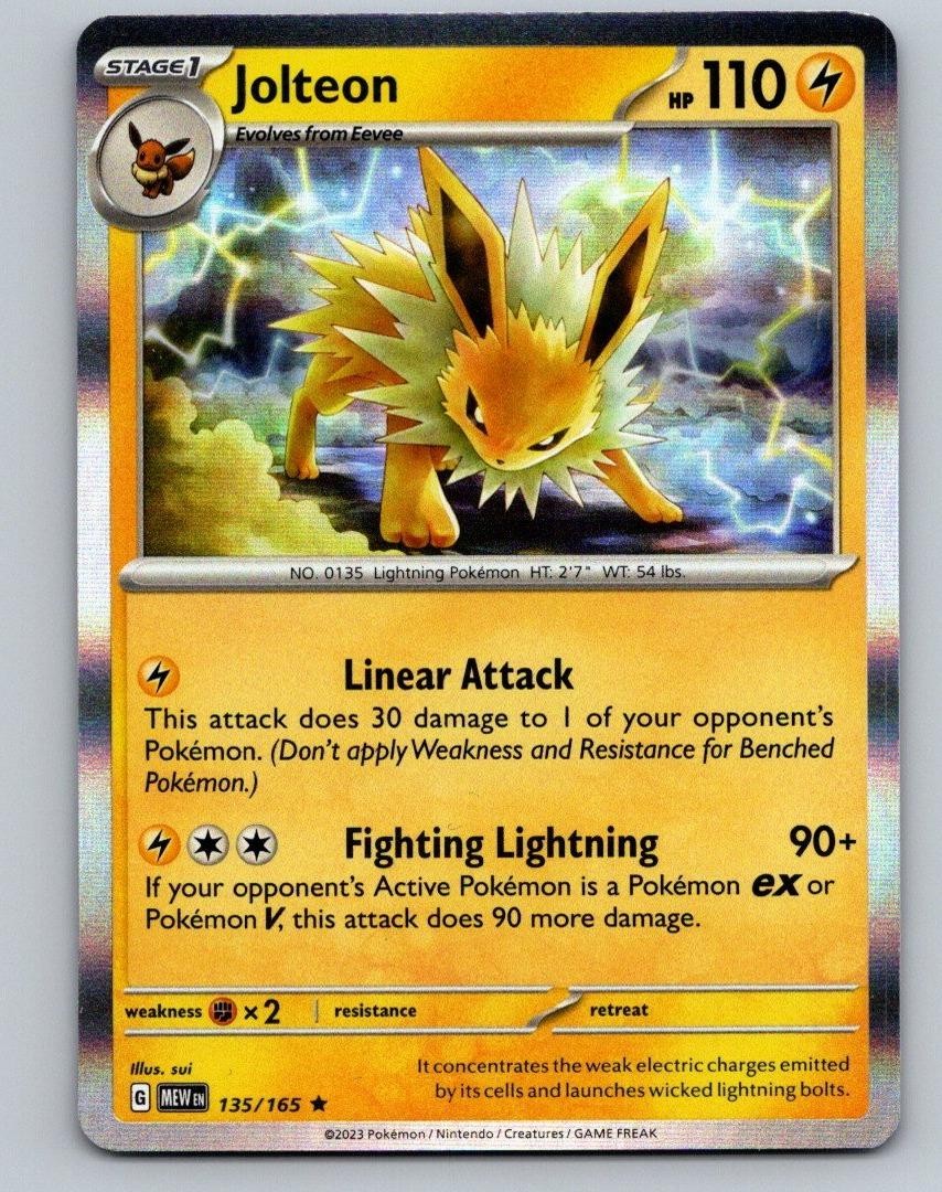 Pokemon TCG 151 - Jolteon 135/165 Holo Rare