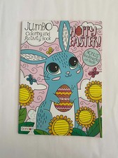 Happy Easter Jumbo Coloring Activity Book - bonus bookmarks , Paper back - NEW