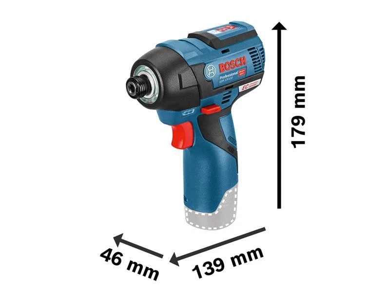  Bosch GDR 12V-110 Professional 1/4in Impact Driver 12V Bare Unit BSH6019E0002 - Image 2 of 2