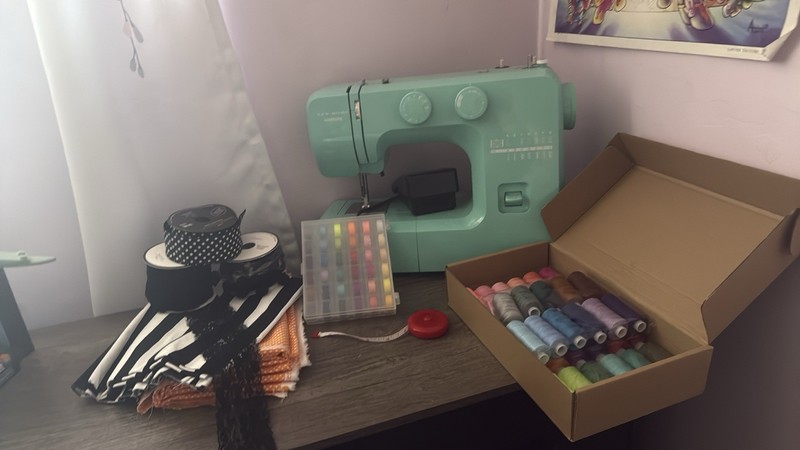 Janome New Home Electric Household Sewing Machine, Portable w/ Foot Pedal