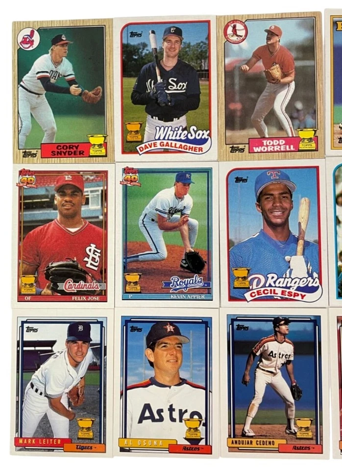 Lote de 27 tarjetas de béisbol de novato Topps All-Star Rookies años 80 90 Foto 3 de 4