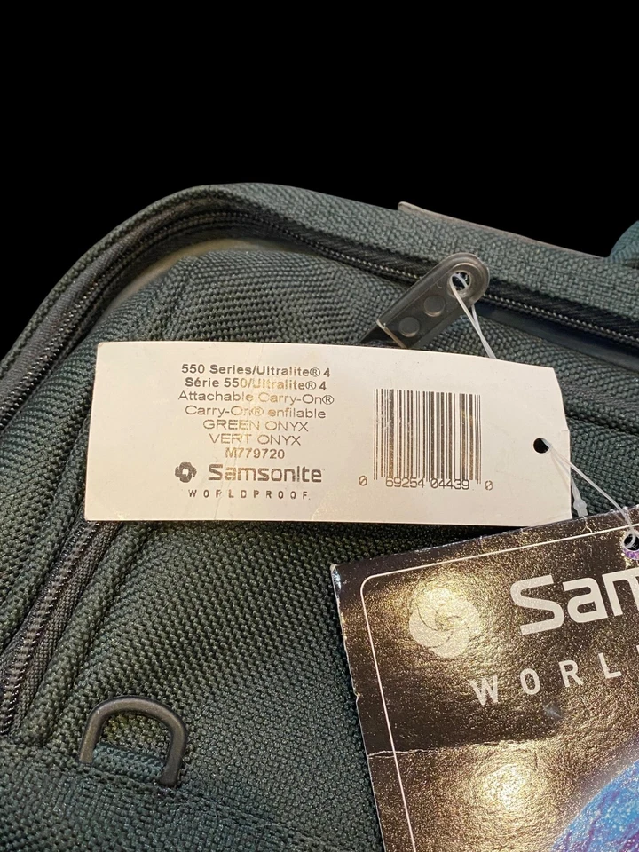 New W/Tags Samsonite Computer Bag Carry-On Green Attachable 550 Series/Ultralite - Image 4 of 4