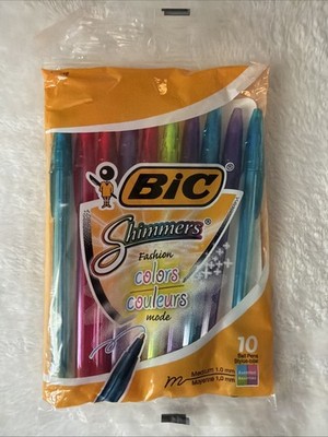 BIC Shimmers pack of 10 new sealed pens. Brand new sealed