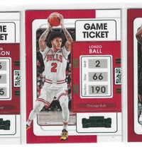 2021-22 Panini Contenders Basketball Game Ticket Green #36 Lonzo Ball