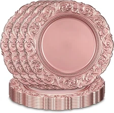 Yinder Set of 11 Antique Charger Plates 13 Inch Plastic Vintage Plate Chargers