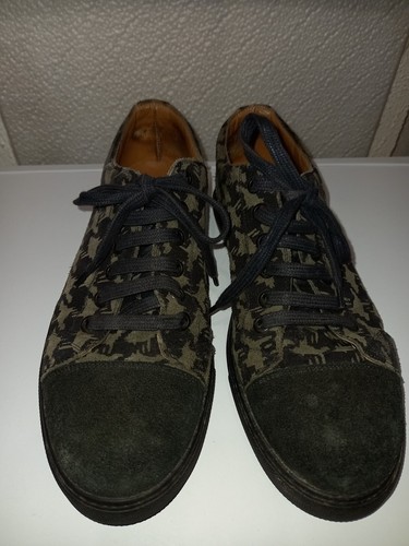 Zapatillas deportivas Marc Jacobs negras caqui de cuero talla US-9 UK-8 EU-42 Italia - Imagen 2 de 16