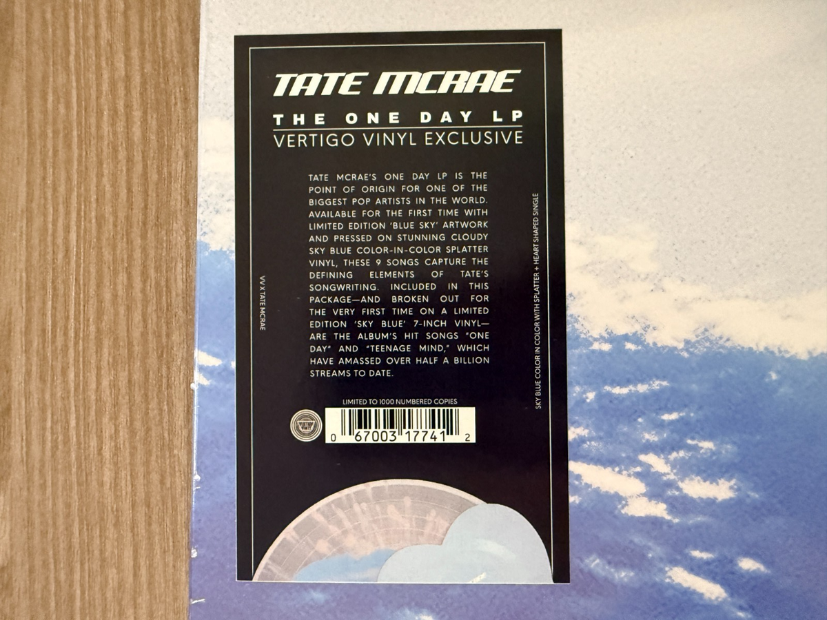 TATE MCRAE One Day Vinyl LP + Baby Blue Heart 10