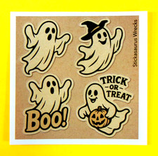 Vintage Style Ghosts Halloween Mini Sticker Sheet Style 3