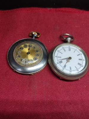 Pocket watch, lot of 2 , one key wind, for parts, 435